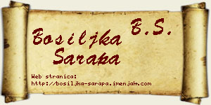 Bosiljka Sarapa vizit kartica